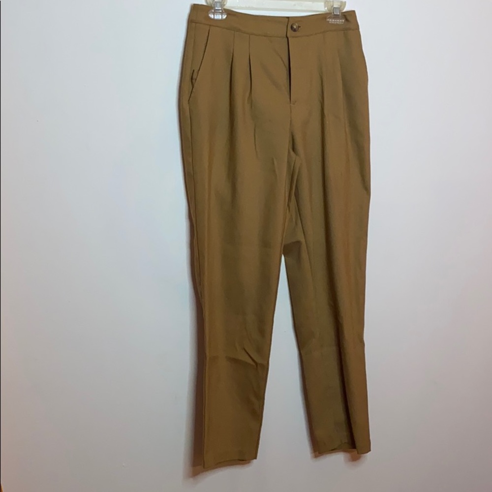 Khaki straight leg formal pants